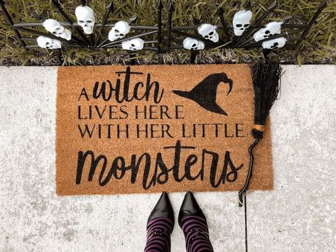 DOORMAT, ENTRYWAY DECOR, HALLOWEEN, COIR DOORMAT Halloween Mats, Halloween Doormat, Halloween Door Mat, Custom Doormat, A Witch, Inverness, Door Mats, Little Monsters, Shake It Off