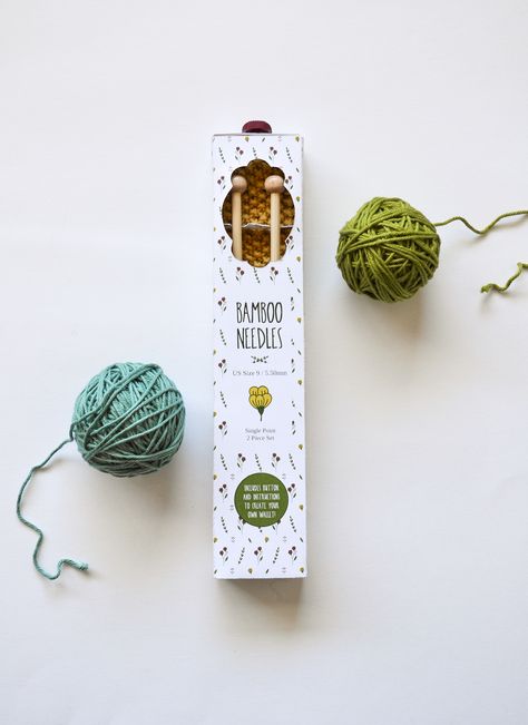 Yarn Packaging, Bamboo Knitting Needles, Bookcase Design, Pack Design, Packaging Ideas, Yarn Brands, Work Ideas, Package Design, Knitting Needles