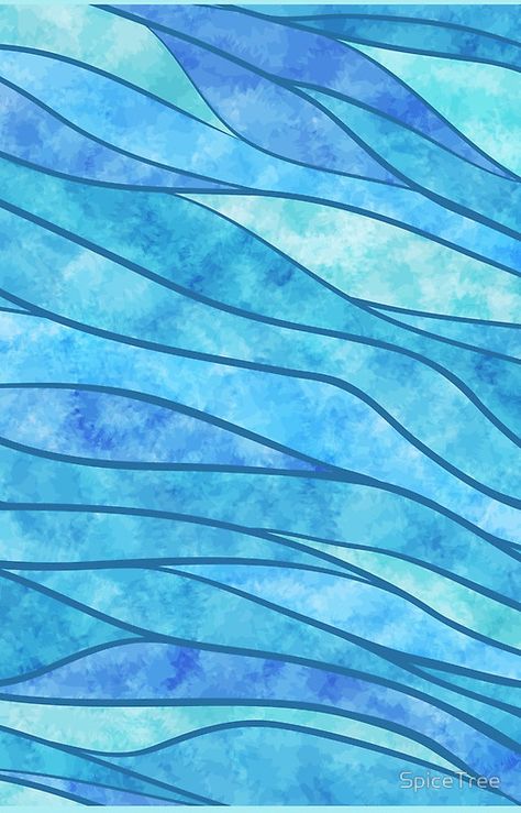 Project Cover Page, Waves Ocean, Abstract Iphone Case, Water Patterns, Architecture Poster, Stained Glass Projects, Sumi E, Blue Waves, Art Club