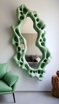 Dressing Mirror Ideas, Wall Mirror Ideas Bedroom, Outside Lighting Ideas, Blob Mirror, Wall Mirror Decor Living Room, Blob Mirrors, Funky Mirrors, Mirror Aesthetic, Simple Dressing