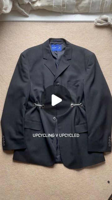 CELOSIA _RE on Instagram: "On this weeks instalment of UPCYCLING v UPCYCLED its this stunning hardware front blazer, what do you think?! 💙💙" Upcycling Blazer Suit Jackets, Upcycle Mens Blazer Suit Jackets, Upcycle Suit, Upcycle Blazer, Blazer Diy, Hacks Clothes, Fashion Hacks, April 11, Fashion Hacks Clothes