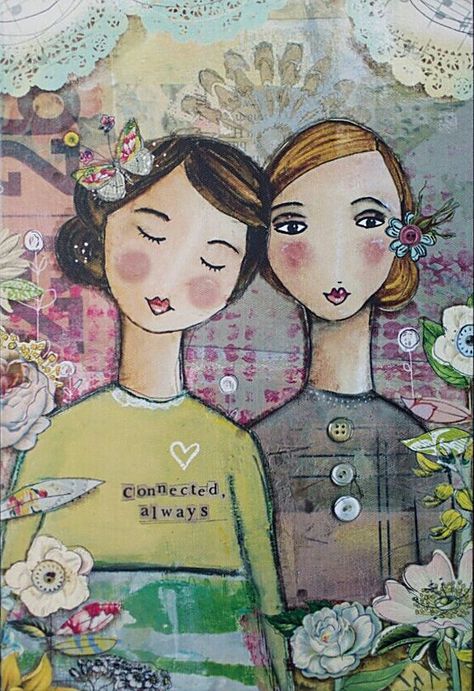 Kunstjournal Inspiration, Kelly Rae Roberts, Canvas Quotes, Mixed Media Projects, Mixed Media Painting, Art Journal Inspiration, Whimsical Art, Up Girl, Mixed Media Art