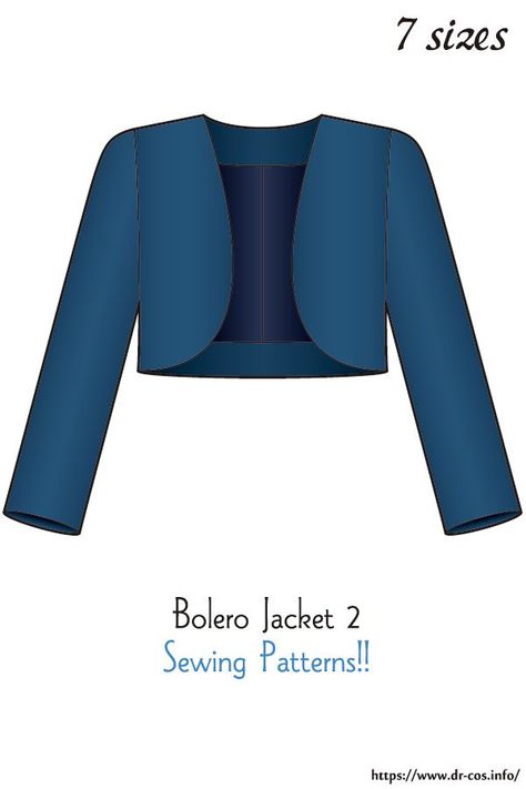 Sewing Patterns Free Women, Bolero Pattern, Homemade Dress, Corset Pattern, Lady L, Jacket Pattern Sewing, Bolero Jacket, Womens Sewing Patterns, Online Pattern