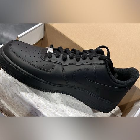 Brand New With Box - Never Worn Nike Air Force 1 ‘07 - Black - Women’s Size 11 Retail For $115 - Asking $80 Shoes Nike Air Force, Shoes Nike Air, Nike Air Force 1 07, Shoes Nike, Nike Air Force 1, Air Force 1, Nike Air Force, Black Nikes, Air Force