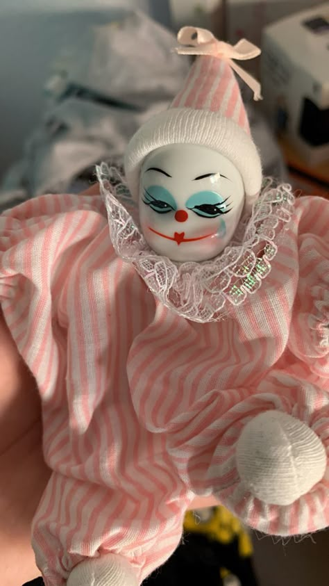 Clown Porcelain Doll, Small But Knowing Clown, Porcelain Clown Dolls, Vintage Clown Doll, Christmas Clown, Silly Clown, Clown Dolls, Clown Pics, Porcelain Clown