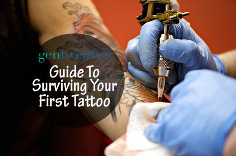 Guide To Surviving Your First Tattoo Tattoo Advice, Armband Tattoos, Trash Polka Tattoo, Getting A Tattoo, Tattoo Care, Make Tattoo, Trash Polka, Time Tattoos, Permanent Tattoo