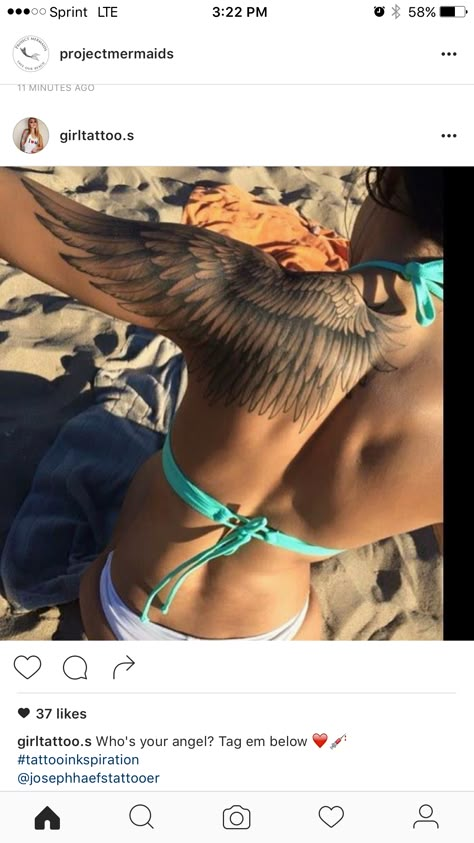 Wing Tattoo On Shoulder, Angel Wing Tattoo, Wing Tattoos On Back, Girl Shoulder Tattoos, Black Girls With Tattoos, Wing Tattoo, Tattoos For Black Skin, Pretty Tattoos For Women, Dope Tattoos For Women