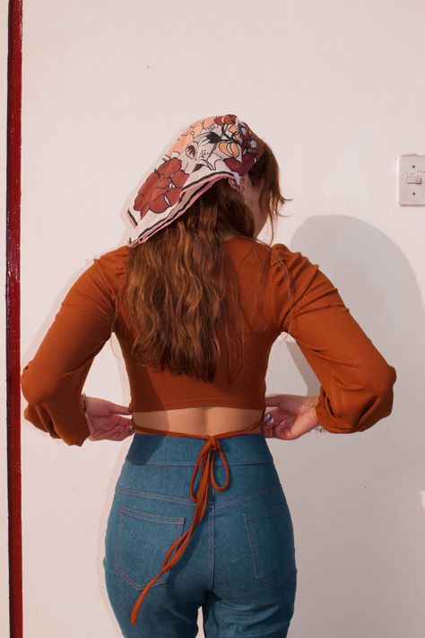 70s Bandana Outfit, 70s Aesthetic Hippie, Hippie Aesthetic Outfit, 70s Bandana, Vintage 70s Aesthetic, Hippie Outfit Inspo, Bandana Outfit, 70 Outfits, 70s Inspired Fashion