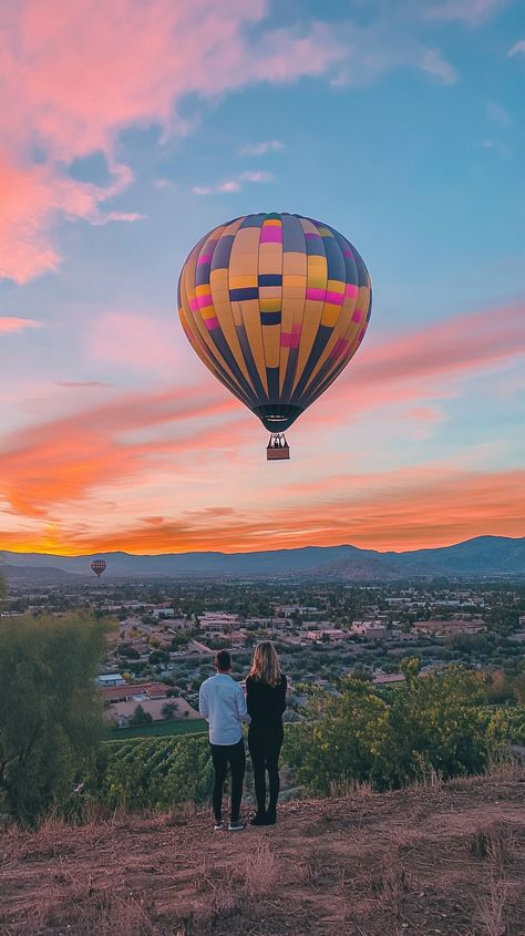 ✨ Elevate your date nights! How about a hot air balloon ride at sunset? 🎈🌅 Adventure awaits in your couples edition date book! 😍 #CoupleDateBook #AdventureChallenge #DateIdeas #LuxuryLove #NightAdventure Sunset Adventure, Hot Balloon, Hot Air Balloon Ride, Hot Air Balloon Rides, Adventure Photography, Date Nights, Napa Valley, Adventure Awaits, Hot Air Balloon