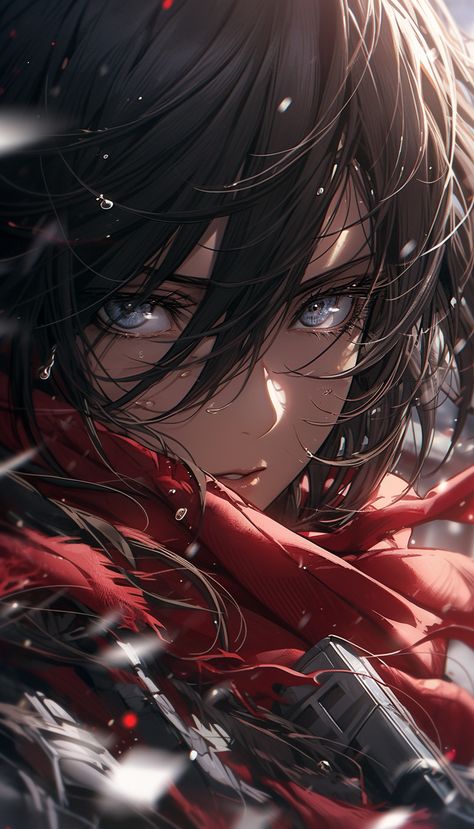 Mikasa Ackerman Wallpapers, Mikasa Ackerman Icon, Mikasa Anime, Eren Aot, Fotografi Iphone, Hd Anime Wallpapers, Cool Anime Backgrounds, Mikasa Ackerman, K Wallpaper