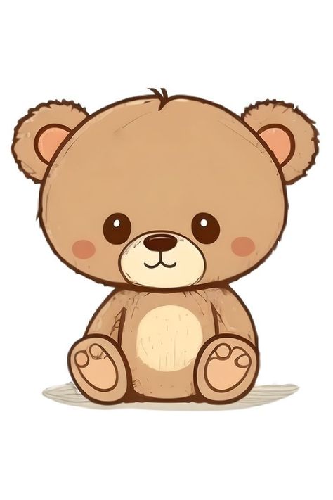 Teddy Bear Drawing Cute, Chibi Teddy Bear, Cute Teddy Drawing, Little Bear Drawing, Bear Cute Drawing, Bear Drawing Cute, Cute Teddy Bear Drawing, Drawing Teddy Bear, Teddy Bear Drawing Easy