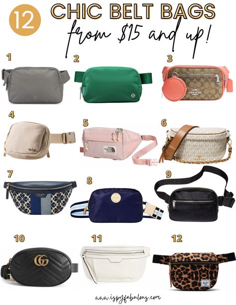 Belt bags are the new crossbody bag and they make it super easy to secure your things and go hands-free. Check out these chic belt bags from $15 and up. Cross Body Bag Outfit, Hand Bags Ideas, Coach Belt Bag, Belt Bag Outfit, Purse For Teens, Waist Bags For Women, Trendy Belts, Chic Belt, Fanny Pack Purse