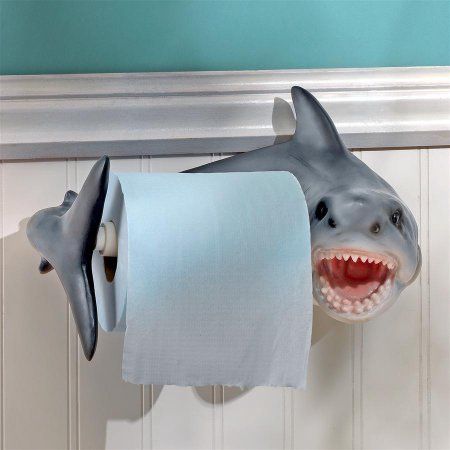 Shark Bathroom, Shark Room, Bathroom Toilet Paper Holder, Bathroom Toilet Paper, Shark Head, Wall Mount Toilet, Shark Decor, Bathroom Toilet Paper Holders, Toilet Paper Dispenser