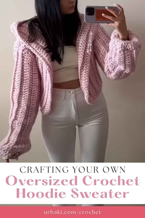 Get ready to level up your crochet skills and fashion game with our comprehensive tutorial on creating an oversized crochet hoodie sweater.There's nothing quite like the cozy embrace of a warm and comfortable hoodie, and when it's handmade by you, it becomes a truly special piece that exudes style and personality. In this introduction, we'll dive into the wonderful world of oversized crochet hoodie sweaters, exploring the techniques, tips, and tricks to help you craft your very own... Super Chunky Yarn Crochet Patterns, Crochet Oversized Sweater Pattern Free, Oversize Crochet Sweater, Chunky Crochet Sweater, Gothic Crochet, Chunky Yarn Crochet Pattern, Hoodie Crochet, Crochet Pullover Pattern, Chunky Yarn Crochet