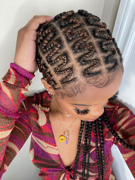 Swirl Braids, Braids To The Back, Protective Braids, Woman Hair, Twist Hairstyles, Protective Hairstyles, Ear Tattoo, Box Braids, Hair Inspo