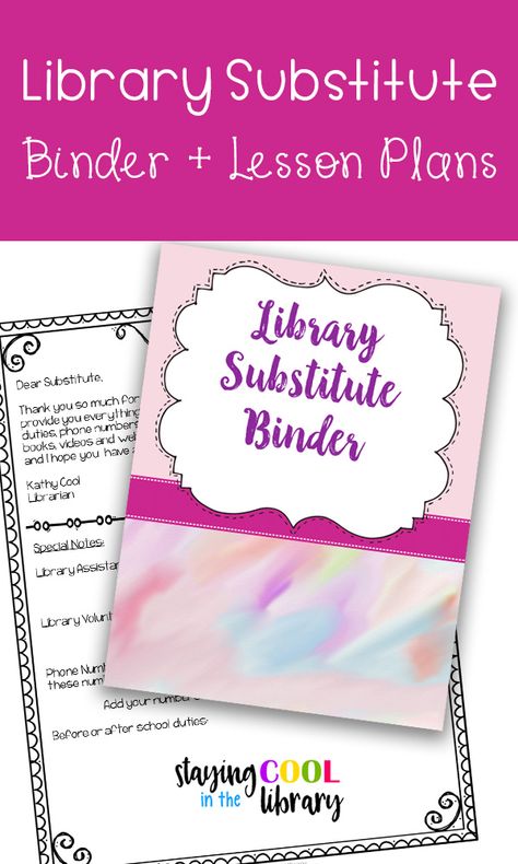 Make planning for a substitute easier with this library substitute binder. There are editable binder pages, cover pages, lesson plans, worksheets, and activities – over 100 pages! The lesson plans and activities are great to use as emergency sub plans. #tptdigital #tpt #teacherspayteachers #library #schoollibrary #schoolresources #teacherresources #librarian #schoollibrarian #librarytpt #education #school Reading Response Questions, Lesson Plan Binder, Substitute Binder, Library Store, Substitute Plans, Teaching 5th Grade, Library Science, Elementary Library, 5th Grade Reading