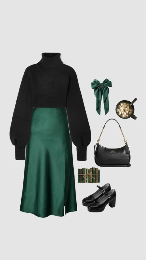 Christmas Outfit #christmas #outfit #style #fashion #beauty #christmasoutfit #outfitinspo #inspo #modest #modestfashion #green #winterfashion Green Skirt Outfit Ideas, Green Skirt Outfit, Skirt Outfit Ideas, Outfit Christmas, Outfit Style, Green Skirt, Christmas Outfit, Style Fashion, Fashion Beauty