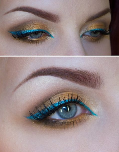 ... Egyptian Make Up, Smokey Eyes Tutorial, Rose Gold Eye Makeup, Egyptian Makeup, Homemade Eye Cream, Bronze Eye Makeup, Goddess Makeup, Makeup Brushes Guide, Smokey Eye Tutorial