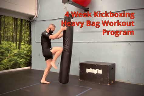 Heavy Bag Workout Routine, Weighted Bag Workout, Boxing Workout With Bag, Kickboxing Bag, Heavy Bag Workout, Bag Workout, Roundhouse Kick, Quad Stretch, Stretch Routine