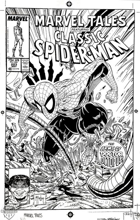 Todd Mcfarlane Spiderman, Comic Art Fans, Black And White Comics, Todd Mcfarlane, Comic Book Art Style, Spiderman Party, Comic Book Artwork, Art Worksheets, Avengers Comics