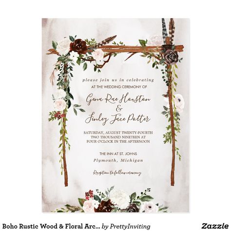 Canopy Wedding, Greenery Wedding Invitations, Wedding Invitations Boho, Rehearsal Dinner Invitations, Dinner Invitations, Rustic Invitations, Floral Arch, Watercolor Wedding Invitations, Wedding Invitations Rustic