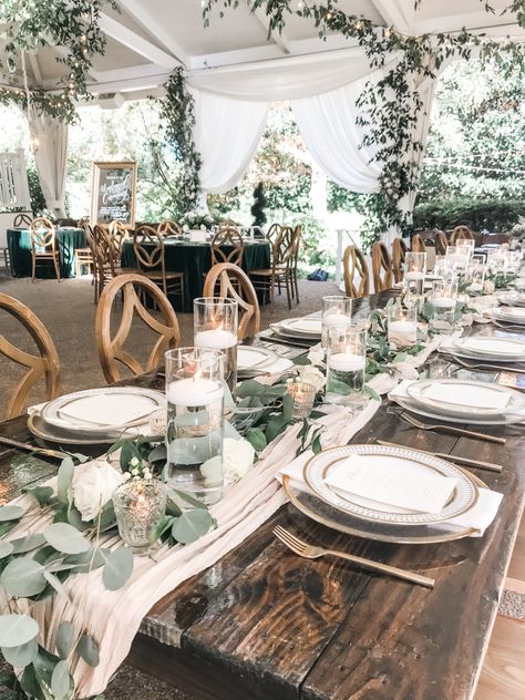 Outdoor Wedding Ceremony And Reception, Tafel Decor, Sage Wedding, Caribbean Wedding, Sage Green Wedding, Farmhouse Wedding, Future Wedding Plans, Wedding Theme Colors, Cute Wedding Ideas