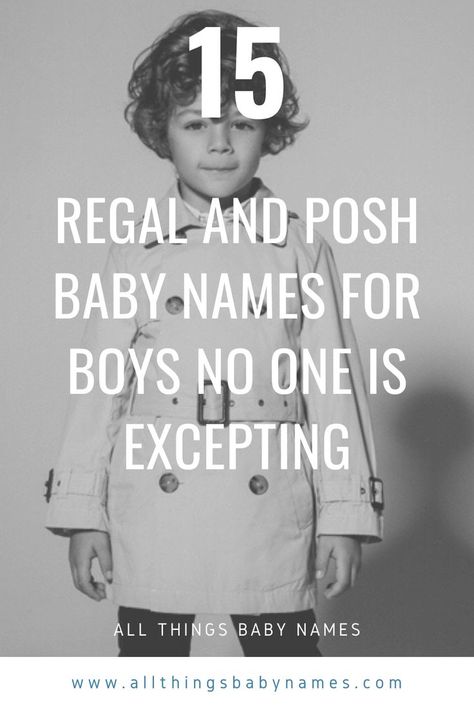 15 Regal and Posh Baby Names for Boys No One is Excepting Posh Baby Names, Uncommon Baby Boy Names, Regal Names, Boys Names, Uncommon Baby Names, Names For Boys, Popular Baby Names, Baby Name List