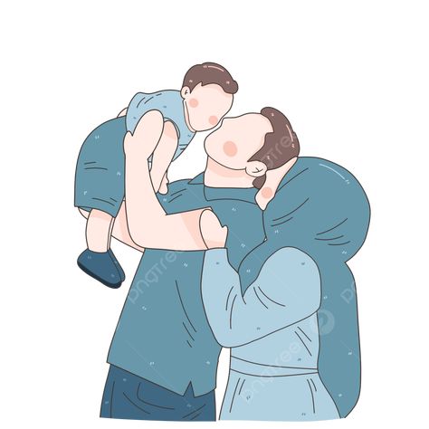 Father And Mother Cartoon, Proud Parents Cartoon, Parents Cartoon Images, Family Time Illustration, Parents Wallpaper, Cartoon Parents, Hijab Family, Family Love Art, Avatar Family