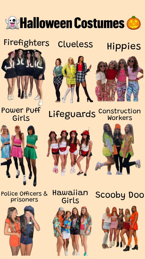 Halloween costumes #halloweencostume High School Halloween Costumes, Tourist Halloween Costume, Rave Halloween Costumes, Fun Halloween Outfits, School Halloween Costumes, Girl Group Halloween Costumes