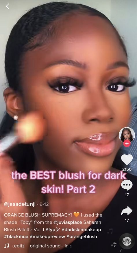 Orange Blush Dark Skin, Blush For Dark Skin, Orange Blush, Blush Palette, Makeup Reviews, Blush, Good Things, Orange, Skin