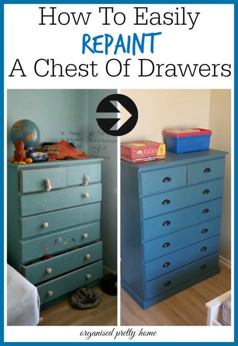 how to easily repaint a chest of drawers