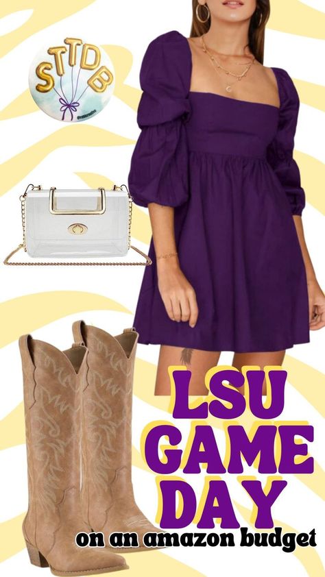 Lsu Game Day Outfit, Game Day Fits, Game Day Buttons, Lsu Gameday, Lsu Game Day, Tiger Spirit, Lsu Game, Day Fits, Day Outfit Ideas