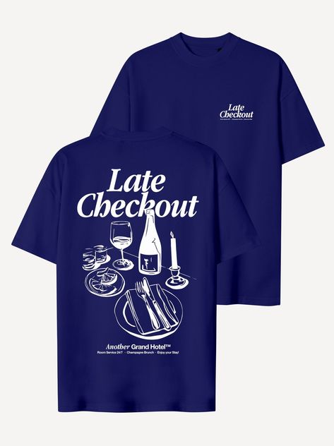 Lilac oversized Late Checkout T-shirt in soft cotton jersey. A relaxed, loose fit with dropped shoulders and a boxy shape. / #Classy_Tshirt #Coffee_Tshirt_Design #Coffee_Shop_Shirt #Minimalist_Tshirt_Design Simple Tshirt Design Ideas, Classy Tshirt, Simple Tshirt Design, Coffee Shop Shirt, Minimalist Tshirt Design, Pool Hall, Simple Tshirt, The Cult, Green Tshirt