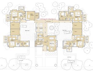 Family Village Plans, Family Compound Ideas Layout, Co Housing Community, Compound House, Multigenerational House Plans, Multigenerational House, Cluster House, Co Housing, Plan Layout