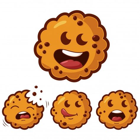 Cookie Character, Cartoon Cookie, Magazine Design Inspiration, Vector Food, Beauty Art Drawings, Different Emotions, Simple Illustration, Mascot Design, Mind Body And Soul