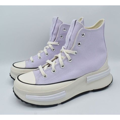 Converse Womens Size 10 Run Star Legacy Cx Hi Purple Platform High Top Sneakers Details: Shoe Size: Women Us 10 / Uk 7.5 / Euro 42 Shoe Closure: Lace Up Color: Vapor Violet / Black / Egret / Purple Product Code: A03064c Condition: New With Box (100% Authentic) Please Note: Original Box May Show Signs Of Wear. Converse Heels, Red High Top Converse, Leather Chuck Taylors, Converse Boots, Gore Tex Boots, Converse Womens, Black High Top Converse, Leather Converse, Converse Run