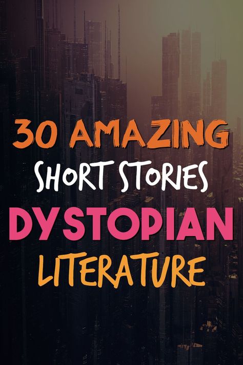 Dystopian Short Stories, Middle School Short Stories, Teaching Short Stories, Dystopian Literature, High School Language Arts, High School Reading, Ap Literature, English Short Stories, English Lesson Plans