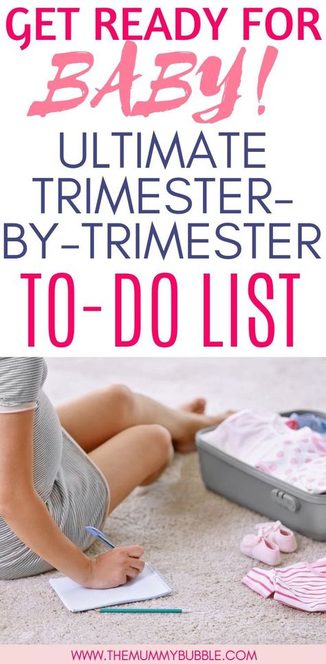 How to get ready for baby right from the moment you get a positive result on a pregnancy test! This is the ultimate pregnancy to-do list featuring tasks you need to get done organised by trimester so you can get ready for baby without any stress! A guide to what to do each trimester to prepare for your baby's arrival #pregnancy #pregnant #mumtips #momhacks Prepare For Baby, Pregnancy First Trimester, First Time Pregnancy, Pregnancy Checklist, Healthy Pregnancy Tips, Pregnancy Info, All About Pregnancy, Getting Ready For Baby, Pregnancy Advice