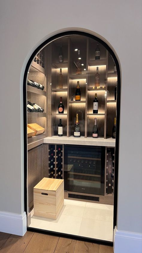 Wine Storage Room, Wine Cellar Closet, 2024 Interior Design Trends, Under Stairs Wine Cellar, Wine Room Design, 2024 Interior Design, Home Wine Bar, تحت الدرج, Wine Cellar Basement