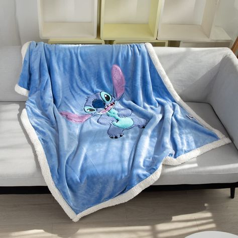 PRICES MAY VARY. Throw Blanket 50 × 60 inches Stitch Throw Blanket, Peel And Stick Shiplap, Hall Tree Storage Bench, Fuzzy Throw Blanket, Cute Bedding, Tv Stand With Storage, Heated Blanket, Cartoon Embroidery, Animal Embroidery