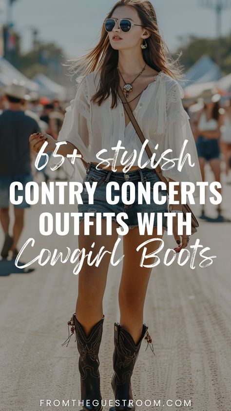 a woman wears cowgirl boots for country concert Country Concert Outfit Ideas Without Boots, Outfit For Country Concert Summer, Summer Country Concert Outfit Over 40, Country Concert Outfit Summer Over 50, Fall Country Concert Outfit Ideas, Women Country Concert Outfits, Outfit Ideas For Country Concert Summer, Cute Country Concert Outfits Summer, What To Wear To A Country Concert Summer