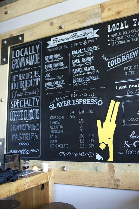 Center Coffee Shop Chalkboard, Chalkboard Coffee, Cafe Menu Boards, Cafe Chalkboard, Chalk Menu, Papan Menu, Coffee Chalkboard, Papan Tulis Kapur, Menu Coffee