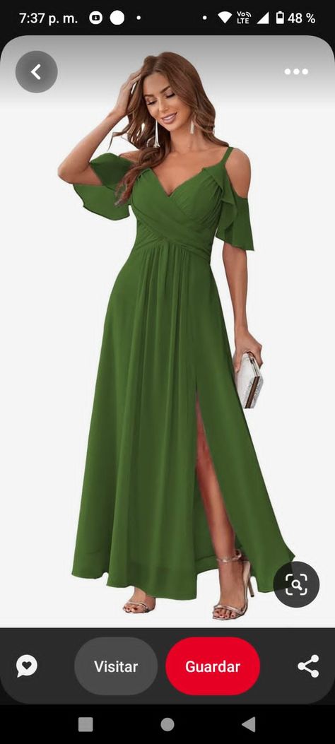 Formal Party Dress, Bridesmaids Dresses, Formal Party, Chiffon Bridesmaid, Cold Shoulder, Party Dress, Chiffon, For Women, Green