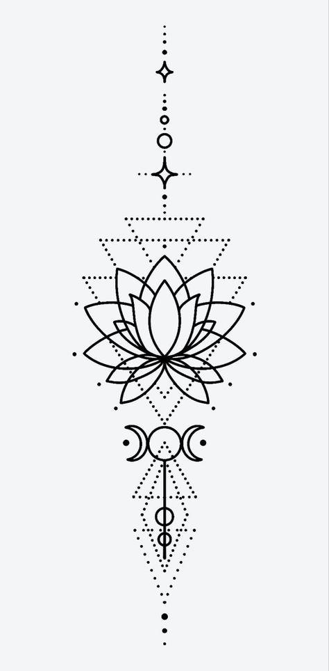 Lotus Flower Tattoos, Boho Tattoos, Sacred Geometry Tattoo, Geometry Tattoo, Inspiration Tattoos, Henna Designs Easy, Semi Permanent Tattoo, Deep Meaning, Permanent Tattoo