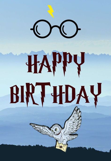 Harry Potter Birthday Wallpaper, Harry Potter Birthday Cards Diy, Harry Potter Characters Birthdays, Harry Potter Cumpleaños, Carte Harry Potter, Harry Potter Card, Imprimibles Harry Potter Gratis, Harry Potter Birthday Cards, Happy Birthday Harry