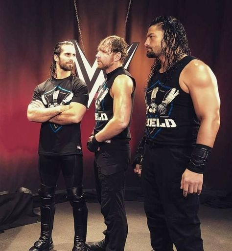 Seth Rollins Dean Ambrose & Roman Reigns Backstage of Monday Night Raw Dean Ambrose Seth Rollins, Wwe Backstage, Wrestlemania 29, Zack Ryder, Roman Reigns Dean Ambrose, The Shield Wwe, Wrestling Team, Wwe Superstar Roman Reigns, Wwe Tag Teams