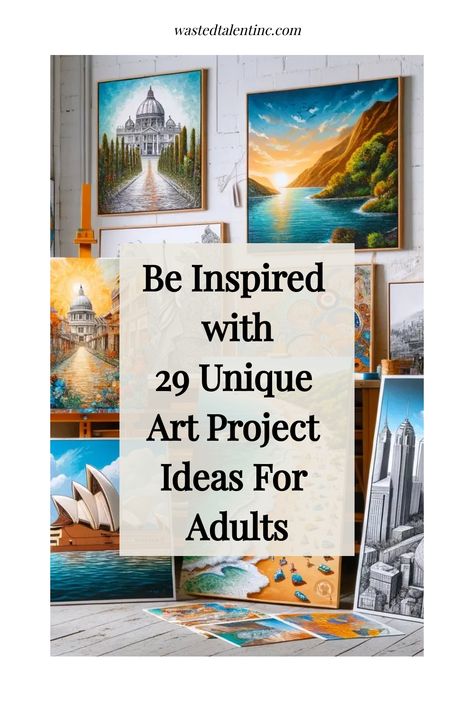 29 Unique Art Project Ideas For Adults - Impress Your Friends Beautiful Art Aesthetic, Art Jamming Ideas, Unique Art Ideas Creativity, Unique Art Projects, Group Art Projects, Adventure Ideas, Crazy Art, Art Advice, Art Project Ideas