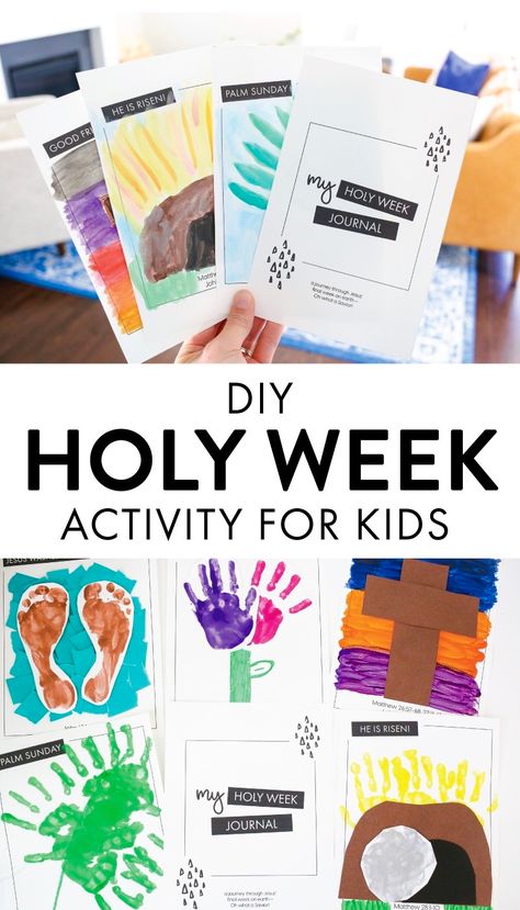 Easter Week Crafts, Preschool Good Friday Craft, Easter Week Preschool Activities, Lent Toddler Activities, Good Friday Activities For Preschool, Holy Week Activities For Kids, Easter Week Activities, Holy Week For Kids, Holy Week Activities