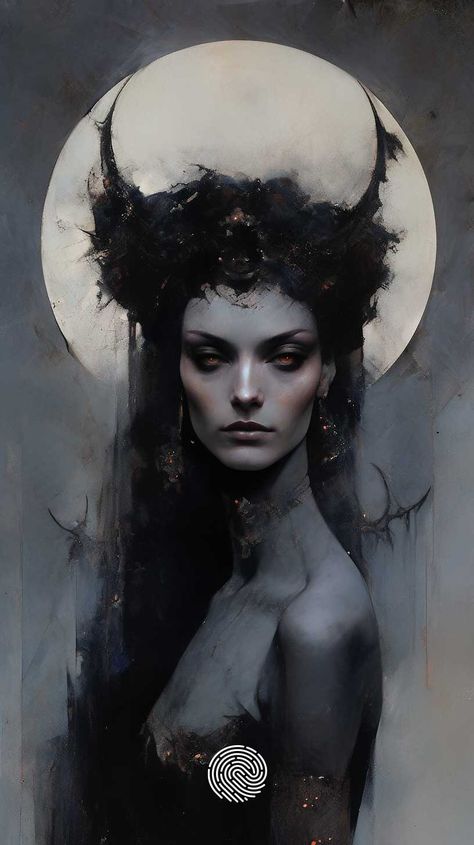 Image Black Moon Goddess, Dark Priestess, Cosmic Goddess, Silver Goddess, Moon God, Angel Aesthetic, Black Moon, Goddess Art, Moon Goddess