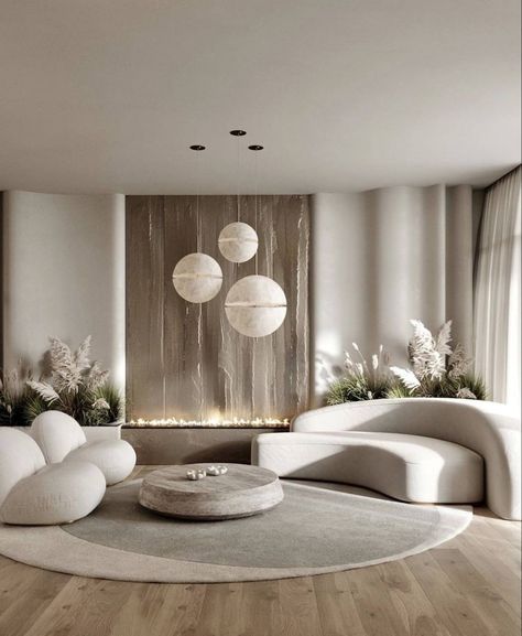 Contemporary Interior Design Living Room, Minimalist Living Room Design, Elegant Living Room Design, Beige Living Rooms, Living Room Design Inspiration, Living Room Design Decor, Minimalist Interior Design, Contemporary Interior Design, Decor Home Living Room